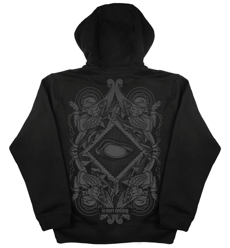 Blind Black Printed Hoodie
