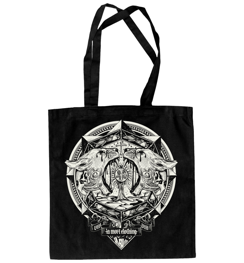 Black & White Shoulder Shopping Bag