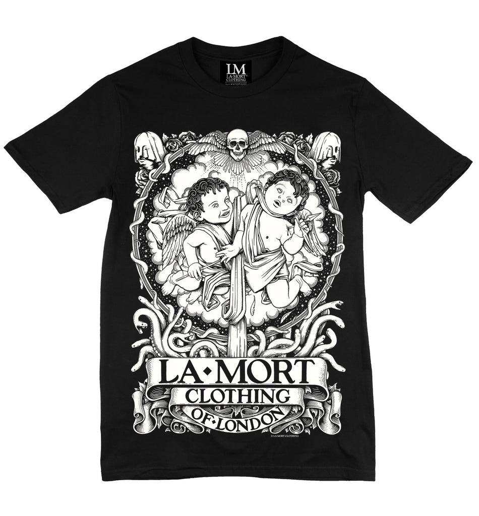 Black & White Printed Men's T Shirt