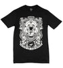 Men's Black & White Printed T Shirt