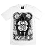 Men's Black & White Skull Print T Shirt