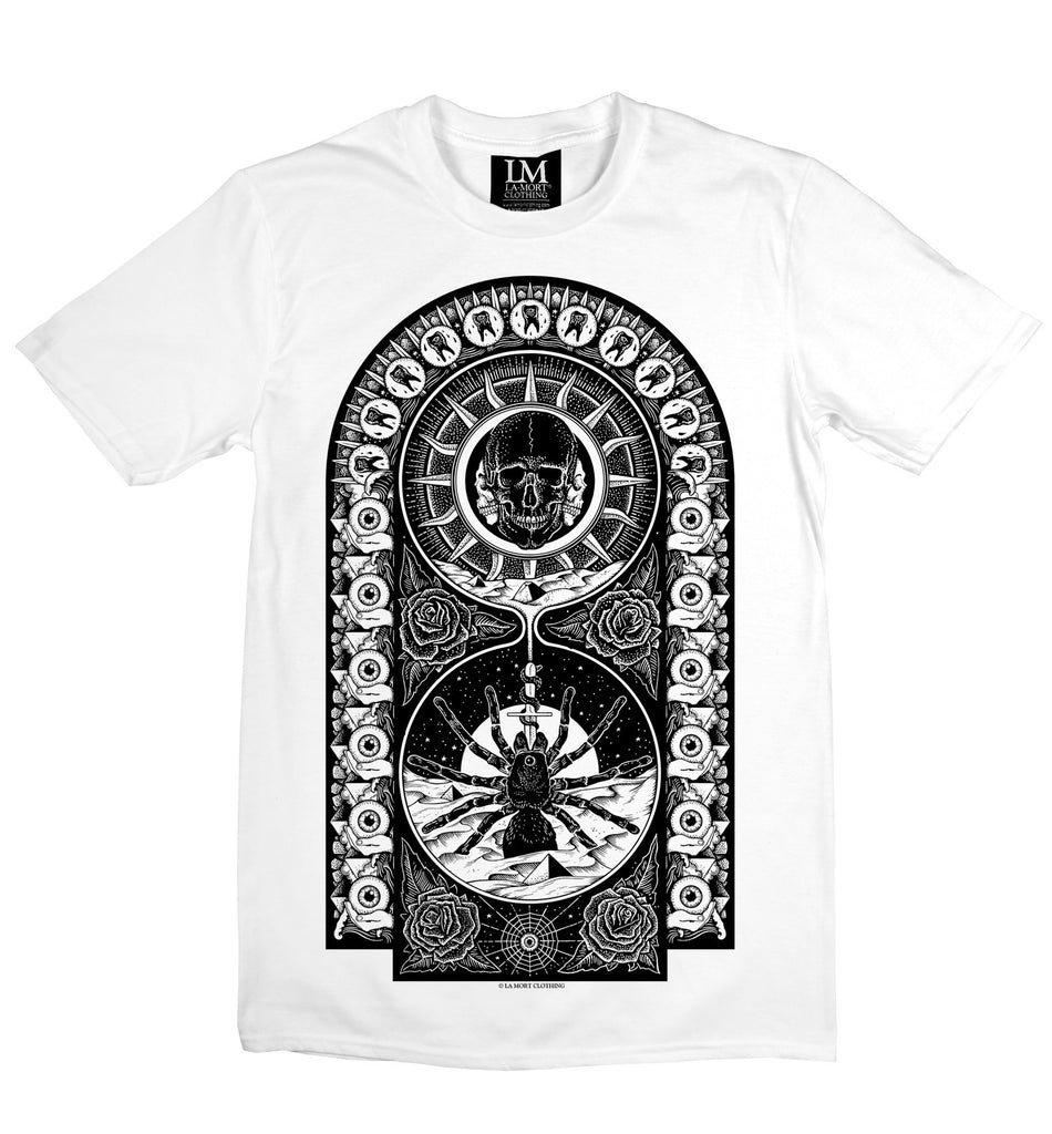 Black & White Spider Printed T Shirt 