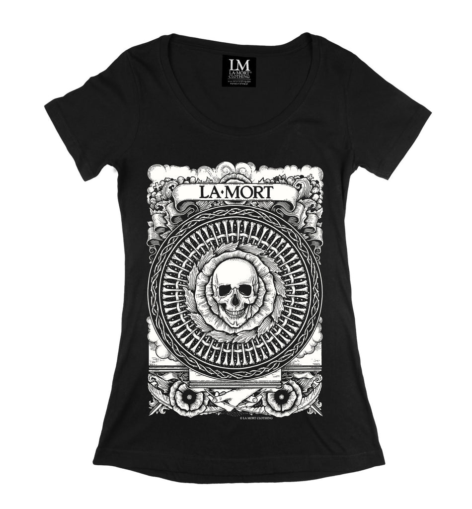Fitted Women's Skull Printed T Shirt