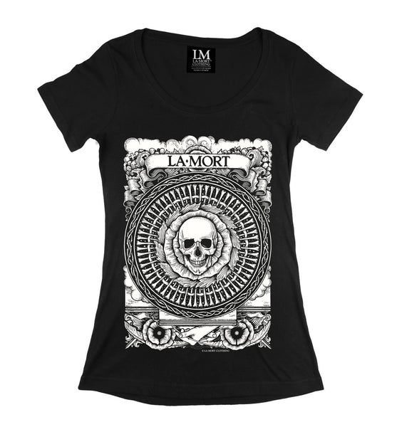 Fitted Women's Skull Printed T Shirt