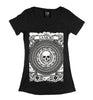 Fitted Women's Skull Printed T Shirt