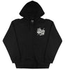 Black & White Printed Hoodie Front View