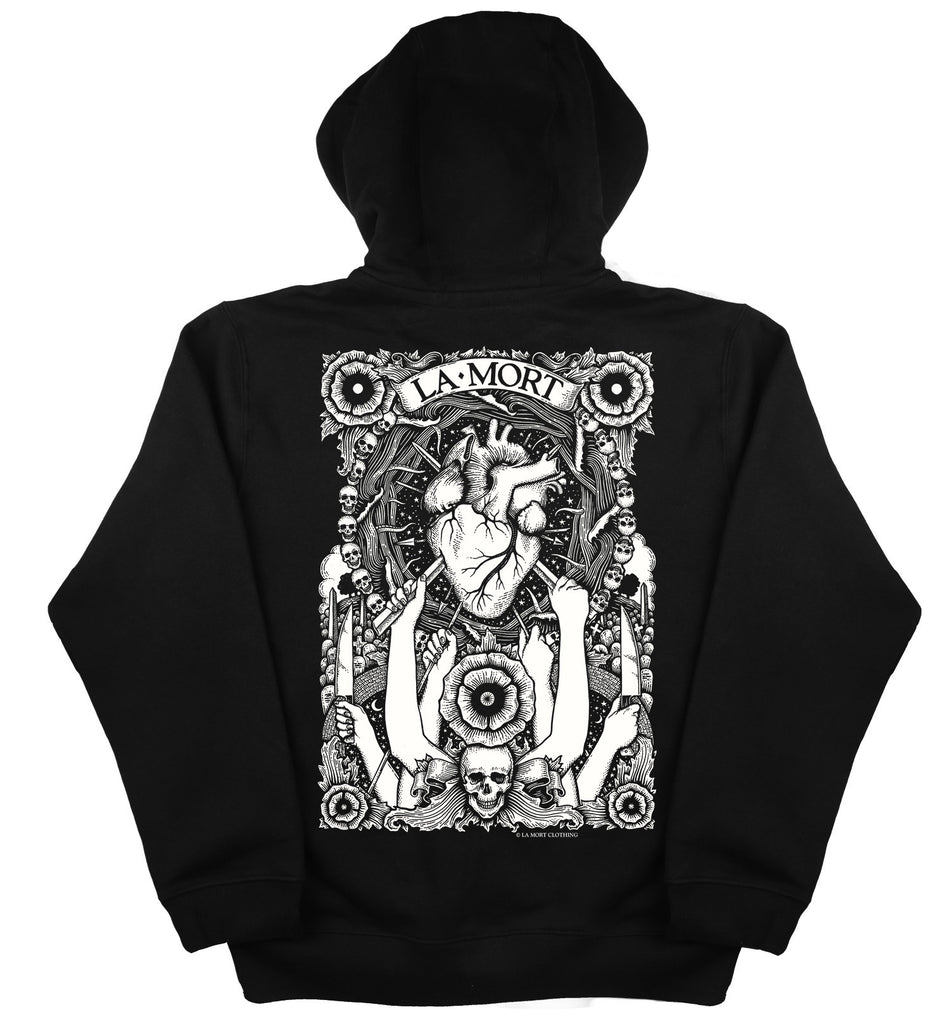 Black & White Printed Hoodie