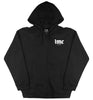Black & White Skull Print Hoodie Front View