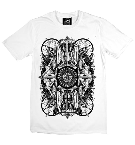 Men's Four Skulls Printed T Shirt