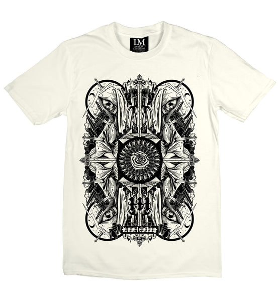 Black & White Skull Printed T Shirt For Men