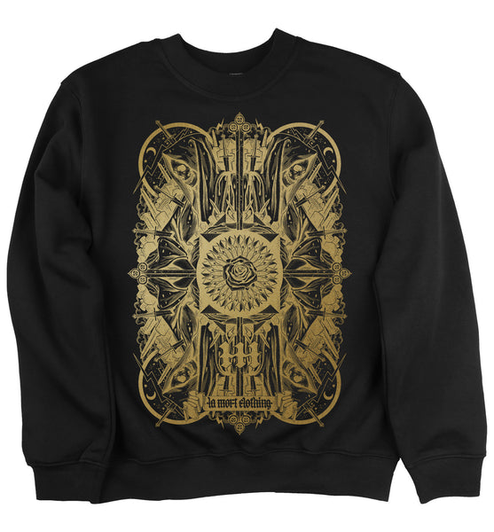 Black & Gold Printed Sweatshirt