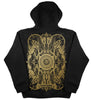Black & Gold Printed Hoodie For Men