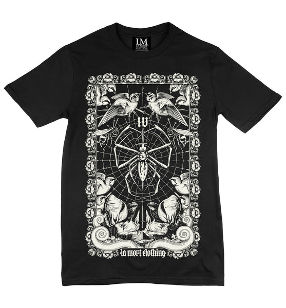 Men's Black & White Printed Flies T Shirt