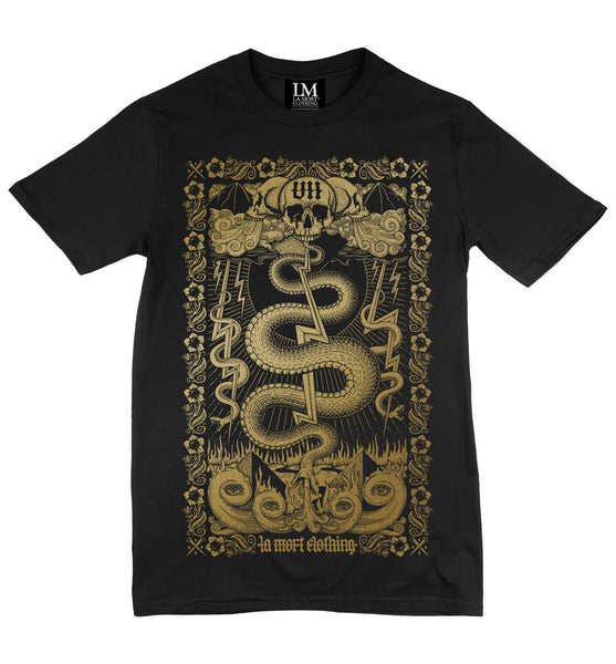 Black & Gold Graphic T Shirt For Men