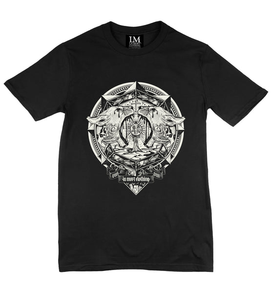 Men's White On Black Graphic T Shirt