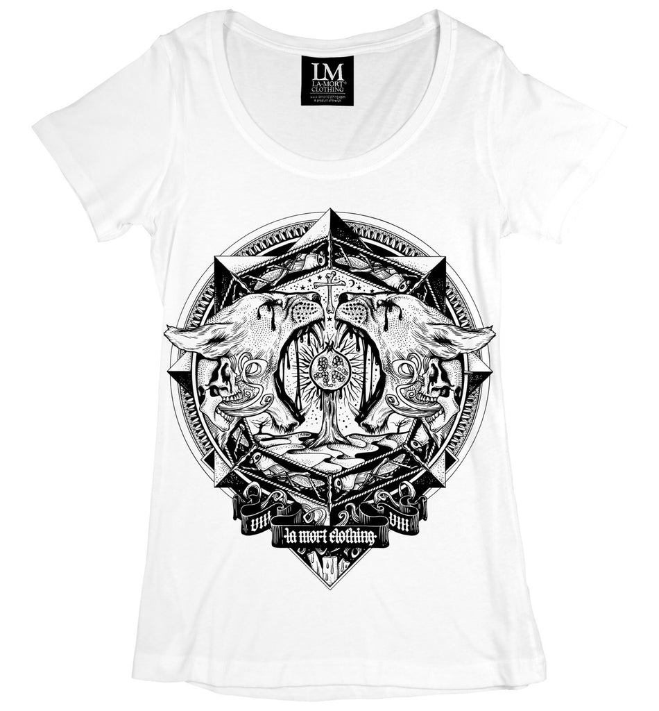 White Scoop Neck T Shirt For Women
