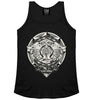 White On Black Tank Top For Women