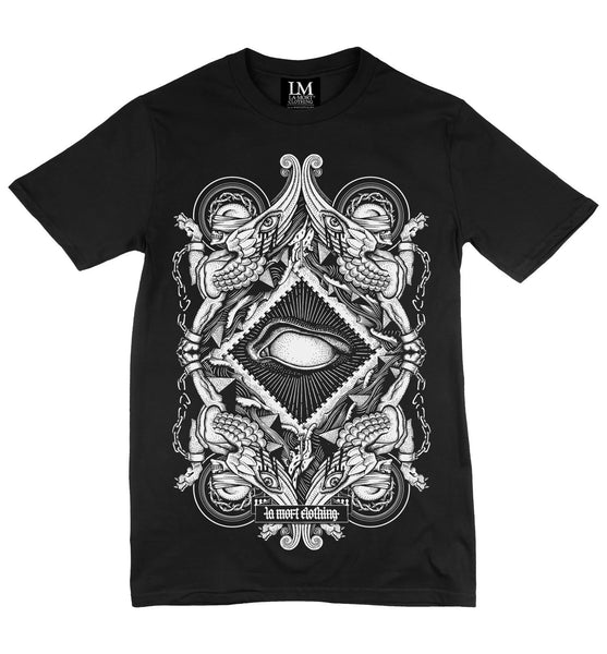 Men's Black Printed T Shirt, Blind