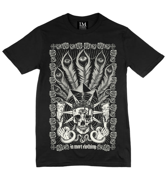 Men's Black & White Graphic T Shirt